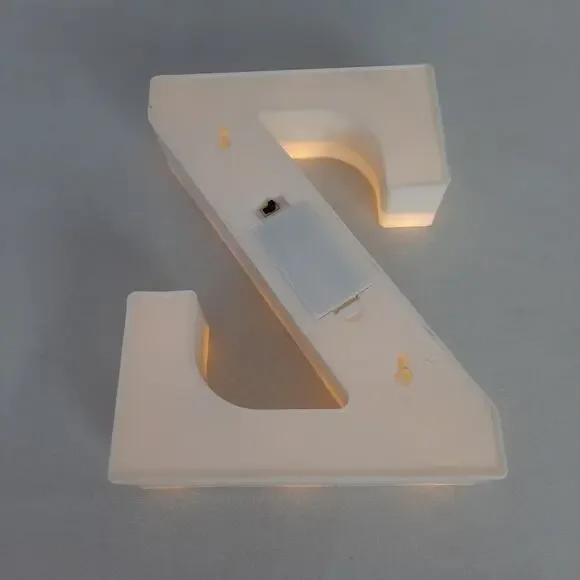 Letter Light "Z" LED Symbol Shape, Alphabet, Wall Hanging/Free Stand - Picture 3 of 5